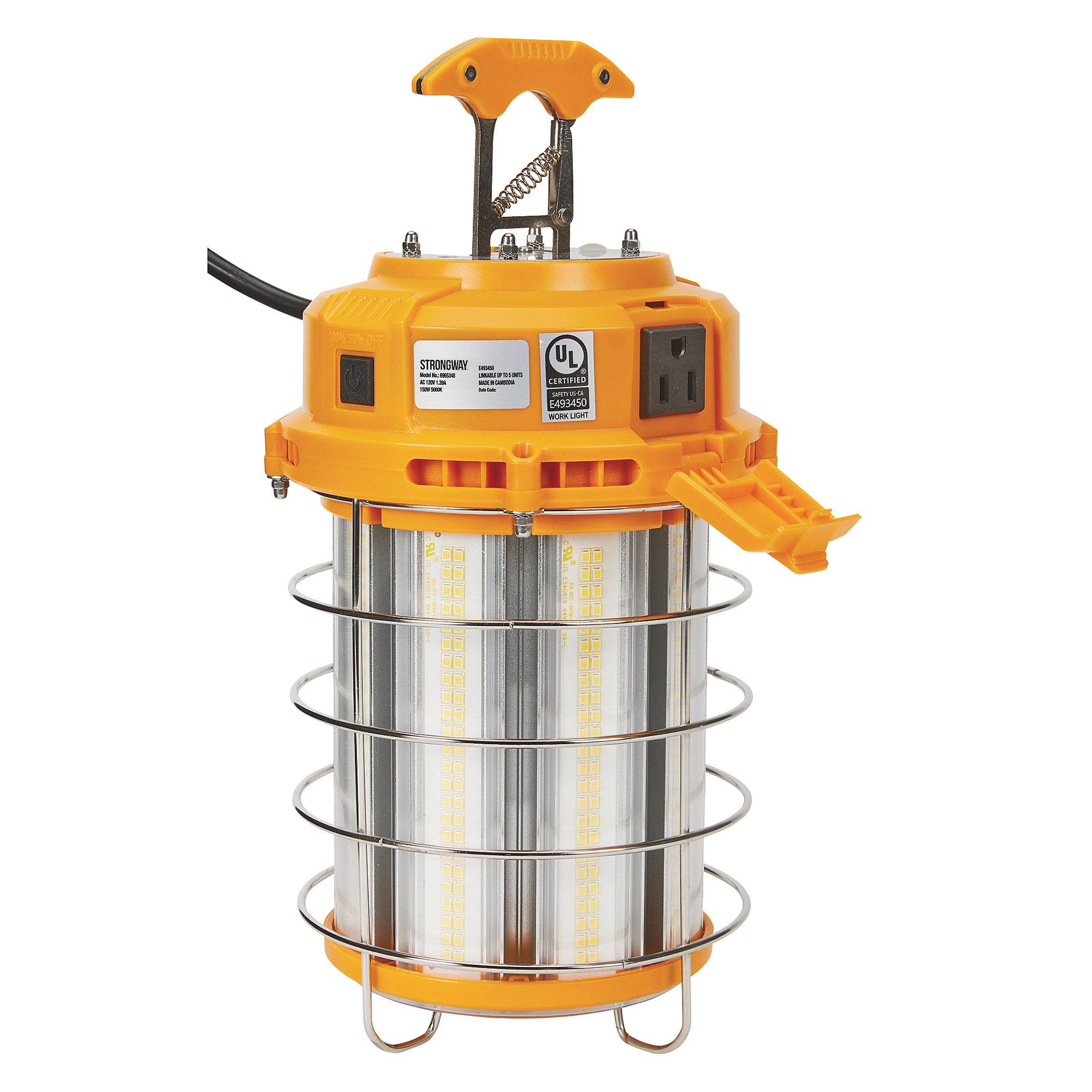 Strongway LED Worklight, 18,000 Lumens, 150 Watts, 360° Illumination, Link Up to 3 Units